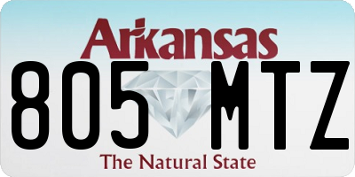 AR license plate 805MTZ