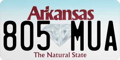 AR license plate 805MUA