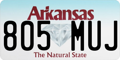 AR license plate 805MUJ