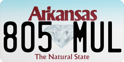 AR license plate 805MUL