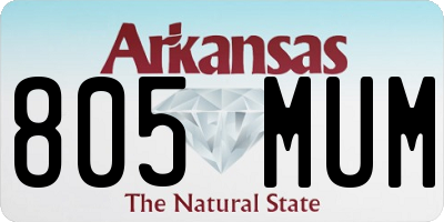 AR license plate 805MUM