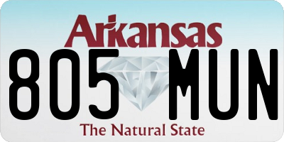 AR license plate 805MUN