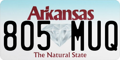 AR license plate 805MUQ
