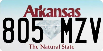 AR license plate 805MZV