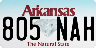AR license plate 805NAH