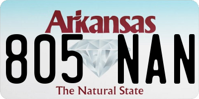AR license plate 805NAN
