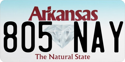 AR license plate 805NAY