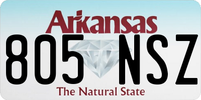 AR license plate 805NSZ