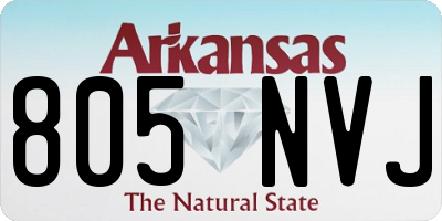 AR license plate 805NVJ