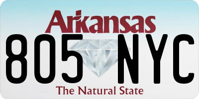 AR license plate 805NYC