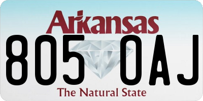 AR license plate 805OAJ
