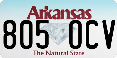 AR license plate 805OCV