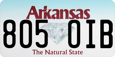 AR license plate 805OIB