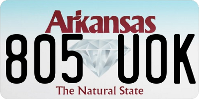 AR license plate 805UOK