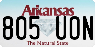 AR license plate 805UON