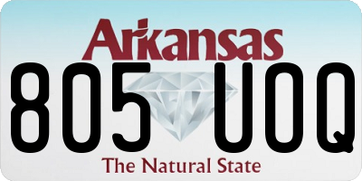 AR license plate 805UOQ