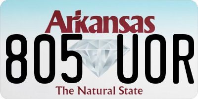 AR license plate 805UOR