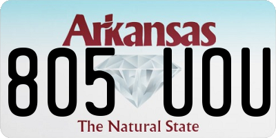 AR license plate 805UOU