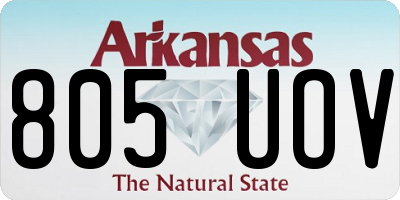 AR license plate 805UOV
