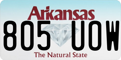 AR license plate 805UOW