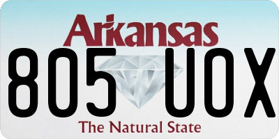 AR license plate 805UOX