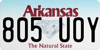 AR license plate 805UOY