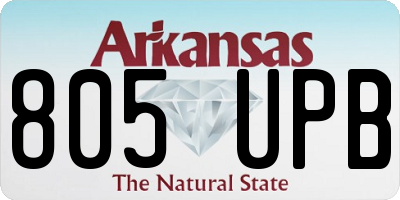 AR license plate 805UPB
