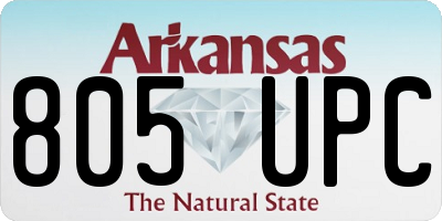 AR license plate 805UPC
