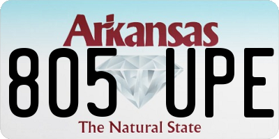 AR license plate 805UPE