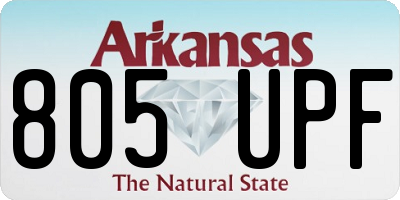 AR license plate 805UPF
