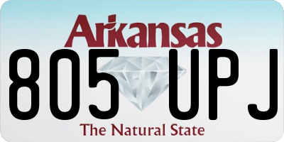AR license plate 805UPJ