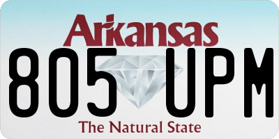 AR license plate 805UPM