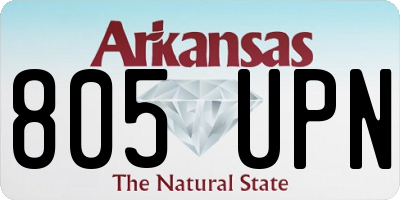 AR license plate 805UPN