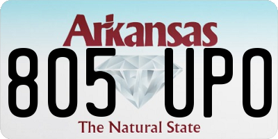 AR license plate 805UPO