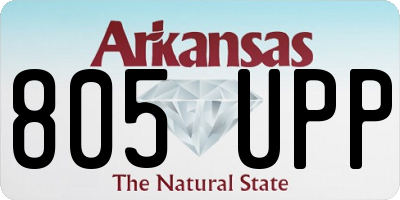 AR license plate 805UPP