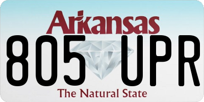 AR license plate 805UPR