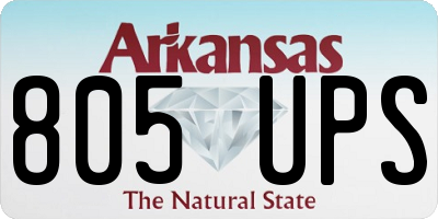 AR license plate 805UPS