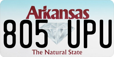 AR license plate 805UPU