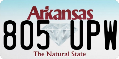 AR license plate 805UPW