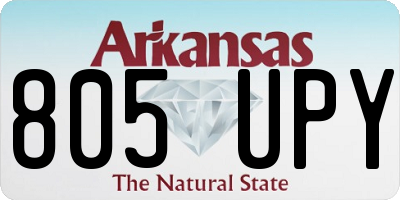 AR license plate 805UPY