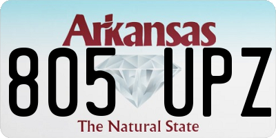 AR license plate 805UPZ