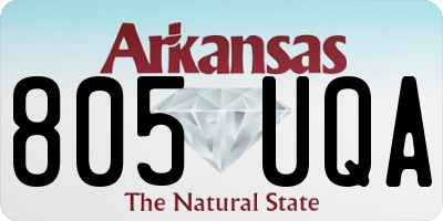AR license plate 805UQA