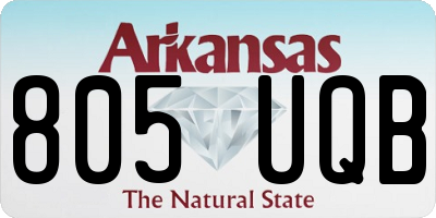 AR license plate 805UQB