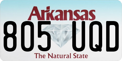 AR license plate 805UQD
