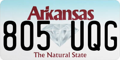 AR license plate 805UQG