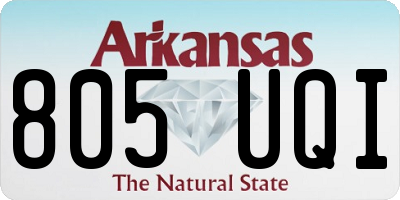 AR license plate 805UQI