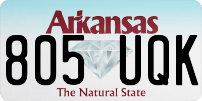 AR license plate 805UQK