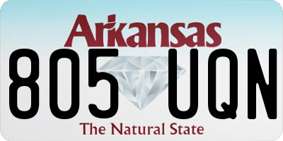 AR license plate 805UQN