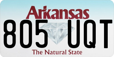 AR license plate 805UQT