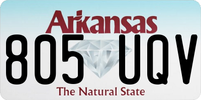 AR license plate 805UQV